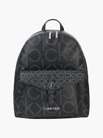 Calvin Klein Táskák & Kiegészítők HU752120 | Calvin Klein Round Logo Női Hátizsák Fekete